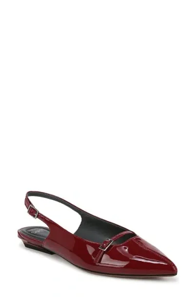 Sarto By Franco Sarto Emma Pointed Toe Slingback Flat In Red