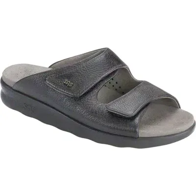 Sas Cozy Slide Sandal In Black