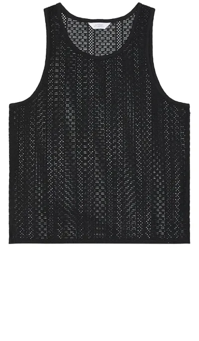 Saturdays Surf Nyc Gabriel Cotton Lace Tank In Black