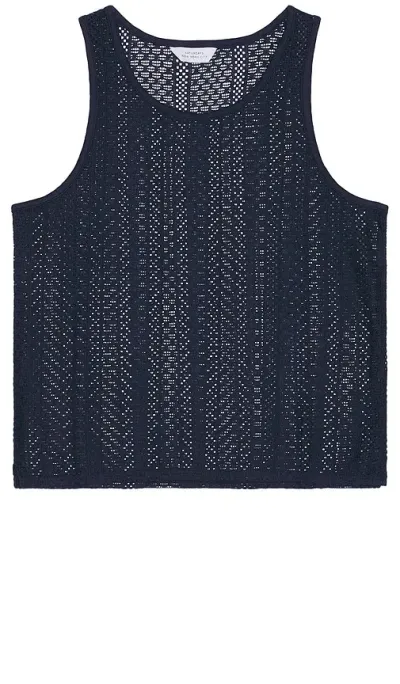 Saturdays Surf Nyc Gabriel Cotton Lace Tank In Navy