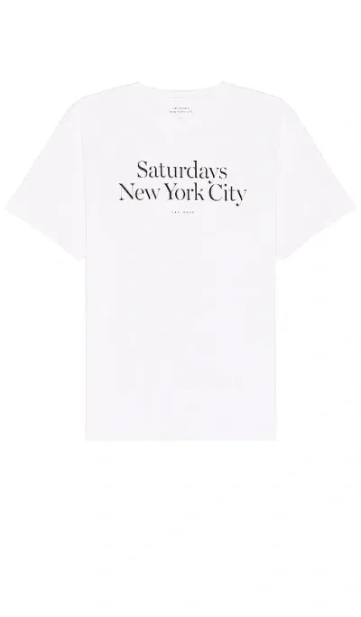 Saturdays Surf Nyc Miller Standard Short Sleeve Tee In White