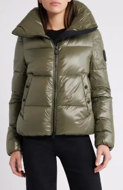 Save The Duck Isla Water Repellent Puffer Coat In Laurel Green