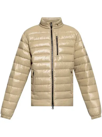 Save The Duck Logo-patch Padded Jacket In Neutrals