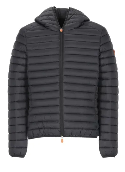 Save The Duck Zip Up Padded Jacket  In Black