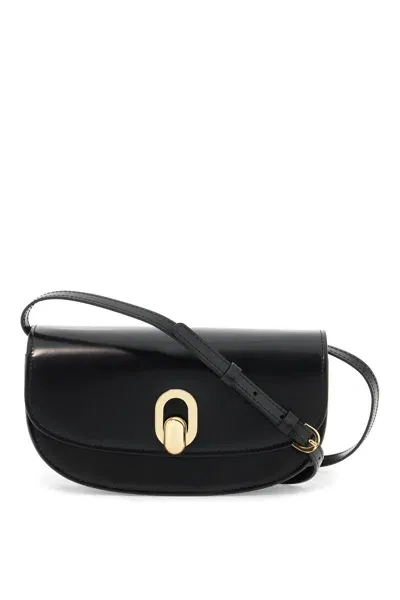 Savette Tondo Crescent Crossbody Bag In Black