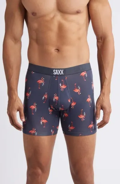 Saxx Assorted 2-pack Vibe Super Soft Boxer Briefs In Patterned Black