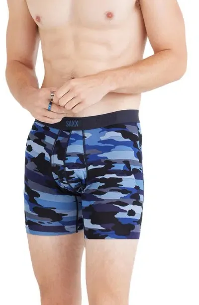 Saxx Vibe Xtra Super Soft Boxer Briefs In Cloudbank Camo-navy