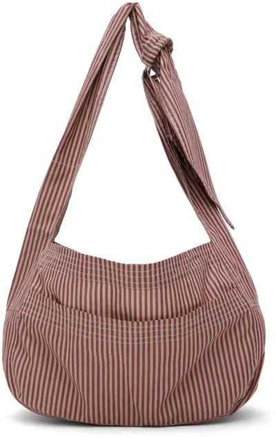 Sc103 Red & Beige Mini Cocoon Bag In Carousel