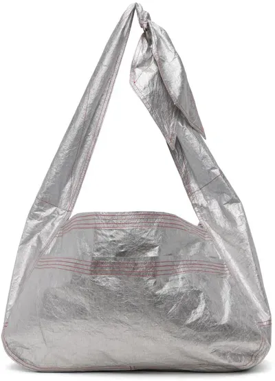 Sc103 Ssense Exclusive Silver Cocoon Sac Tote In Tin