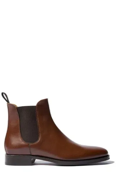 Scarosso Chelsea Boots Giancarlo Castagno Calf Leather In Brown