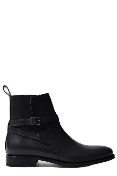 Scarosso Jodhpur Boots Libero Nero Calf Leather In Black Calf