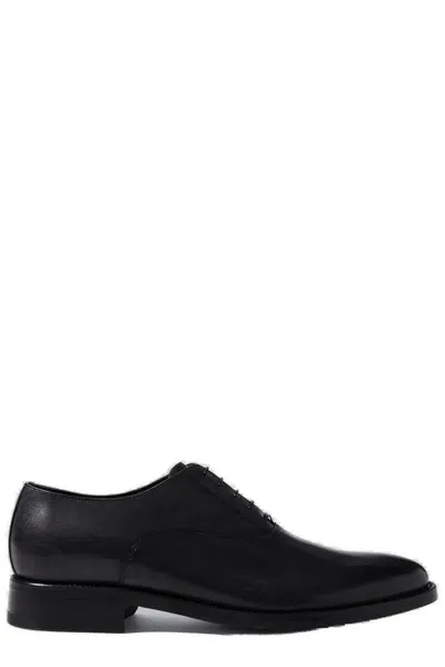 Scarosso Marco Almond Toe Oxford Shoes In Black