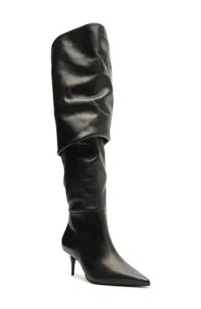 Schutz Ashlee Mid Over The Knee Boot In Black