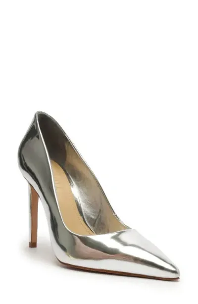 Schutz Lou Pointed Toe Pump In Silver