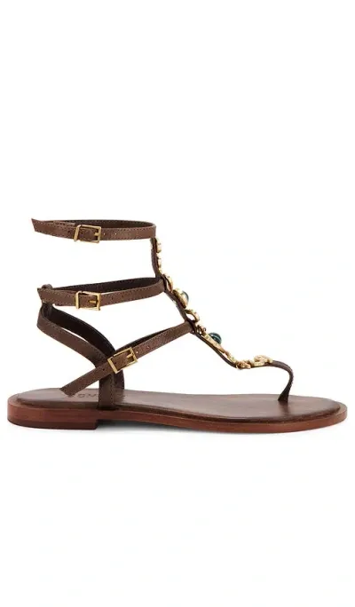 Schutz Malia Sandal In Cream Tosta