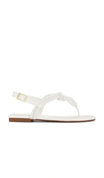 Schutz Sage Flat Sandal In White