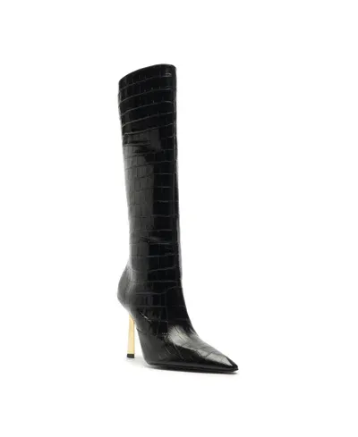 Schutz Women's Ciara Pointed Toe Knee High Boots In Black