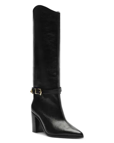 Schutz Women's Maryana Belt Block Boots In Black