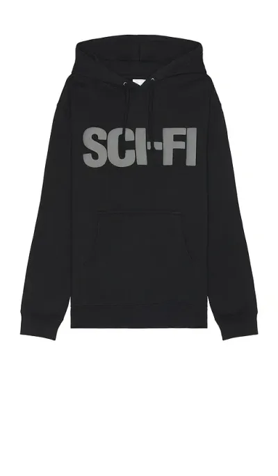 Sci-fi Fantasy Big Logo Hoodie In 黑色