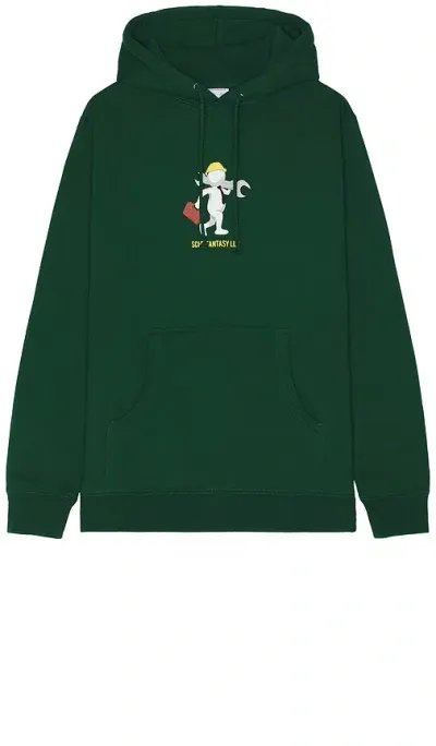 Sci-fi Fantasy Hoodie In Dark Green