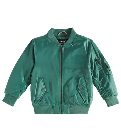 Scotch & Soda Kids' Bomber Jacket In Green