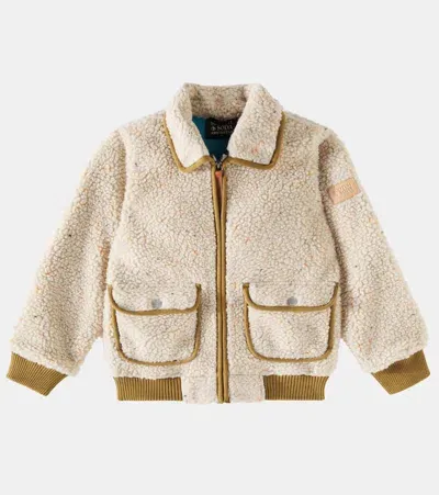 Scotch & Soda Kids' Fleece Jacket In Beige