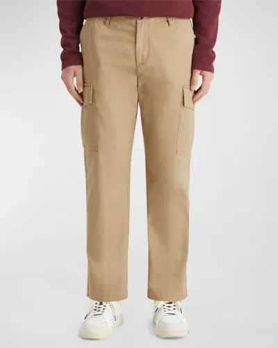 Scotch & Soda Men's Loose Tapered Cotton Twill Cargo Pants In Desert Sand