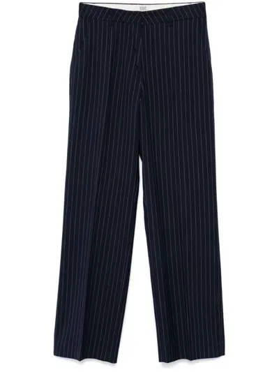 Scotch & Soda Pinstripe-pattern Trousers In Blue