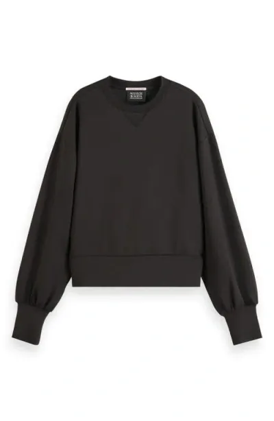 Scotch & Soda Core Sweatshirt In Black