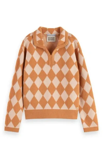 Scotch & Soda Kids' Checkerboard Sweater In Checkboard