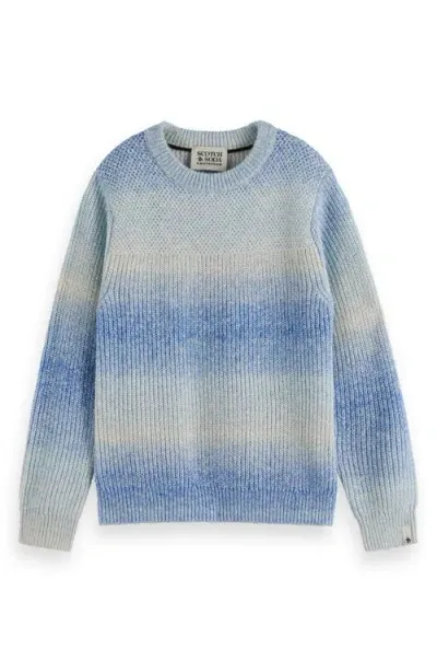 Scotch & Soda Kids' Gradient Sweater In Fresh Blue