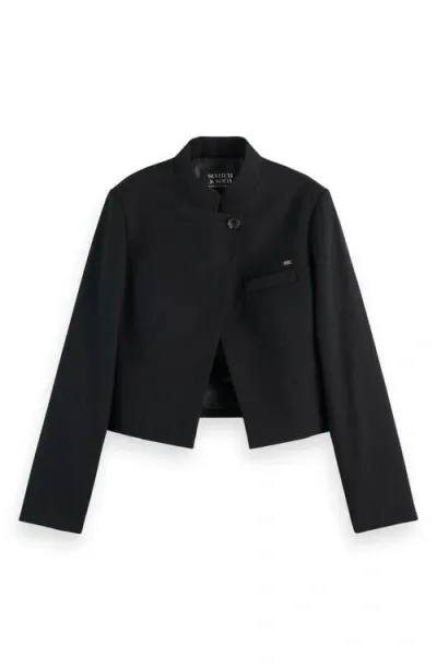 Scotch & Soda Twill Jacket In Black