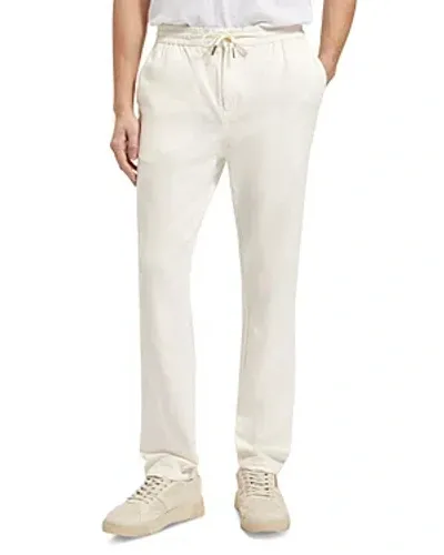 Scotch & Soda Warren Straight Fit Twill Jogger Pants In White Trad