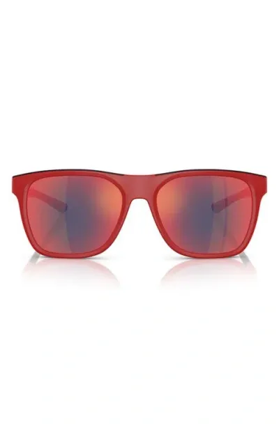 Scuderia Ferrari 57mm Square Sunglasses In Matte Red