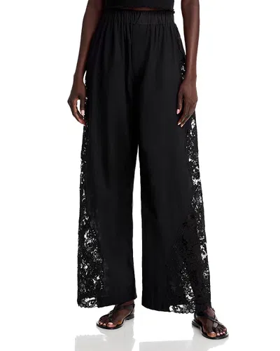 Sea Sabine Lace Inset Pants In Black