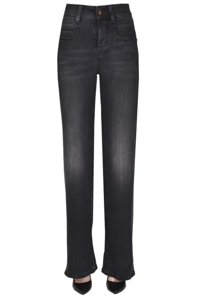 Seafarer Nilo Wide Leg Jeans In Black