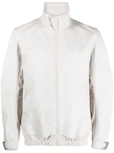 Sease Zip-up Linen Jacket In Nude