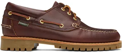 Sebago Burgundy Acadia Boat Shoes In Brown Burgundy