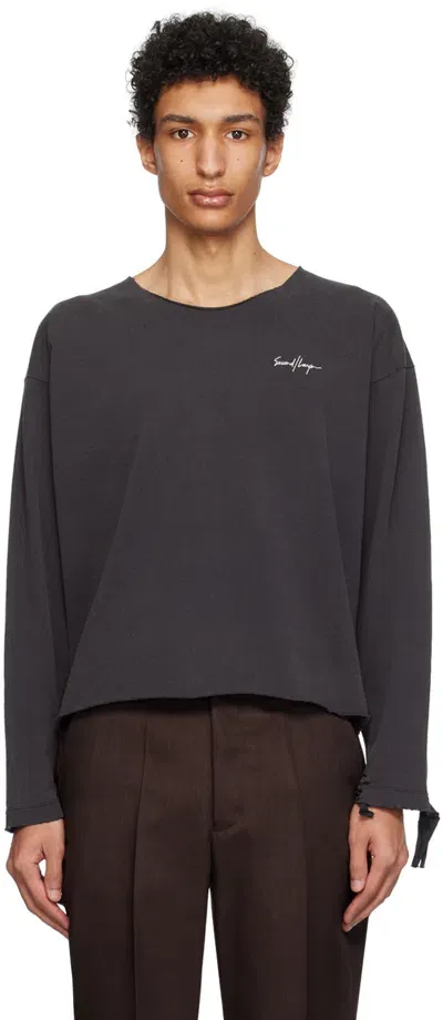 Second / Layer Black Trasher Long Sleeve T-shirt