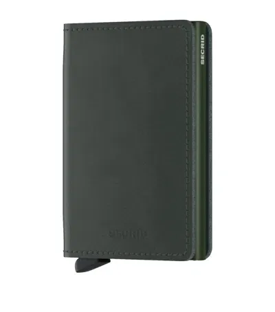 Secrid Leather Slimwallet In Green