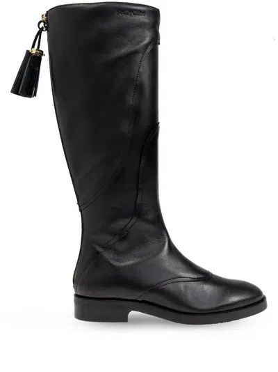 See By Chloé See Boots In Black Leather