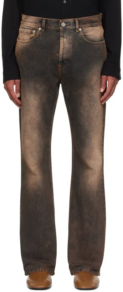 Séfr Brown Rider Cut Jeans In Punk Wash