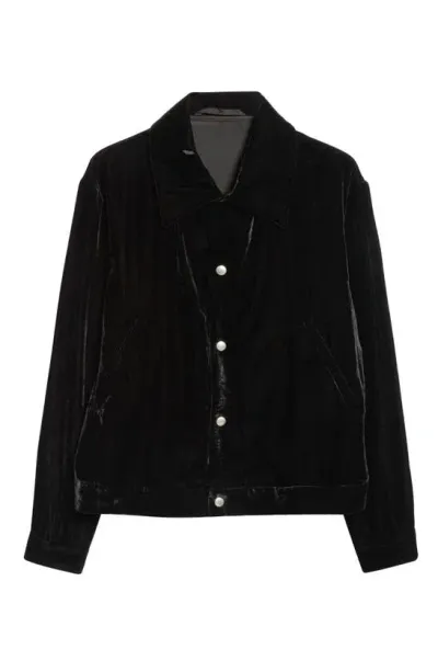 Séfr Enzo Velour Jacket In Midnight Velour