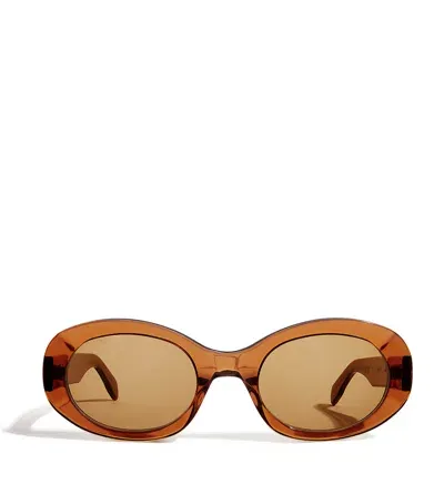 Séfr Oval Orbit Sunglasses In Brown