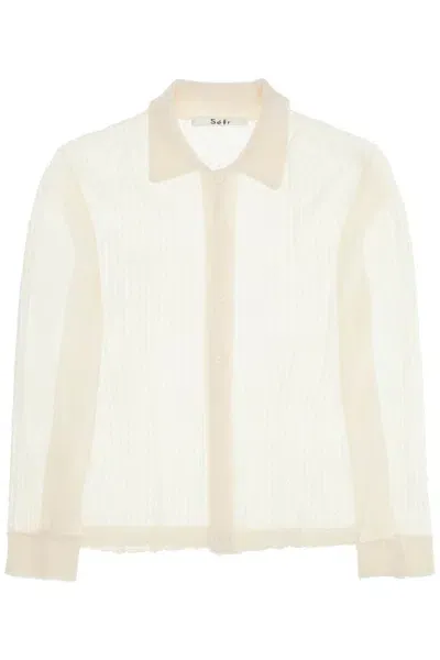 Séfr Riku Merino Wool Shirt In Neutral