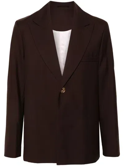 Séfr Seydou Blazer In Sludge Wool