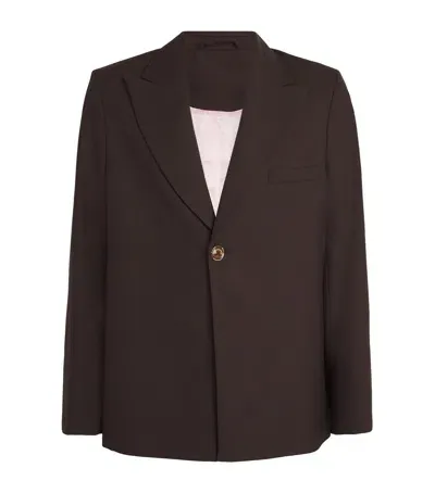 Séfr Single-button Seydou Blazer In Brown