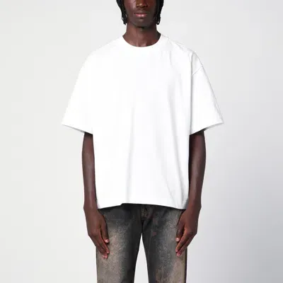 Séfr White Cotton Crew-neck T-shirt In Brown