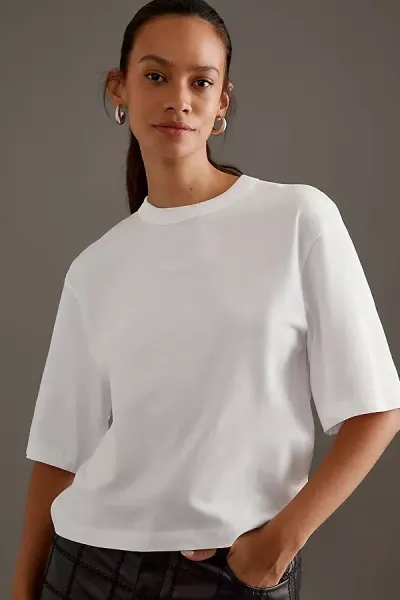 Selected Femme Tamra Cropped T-shirt In White