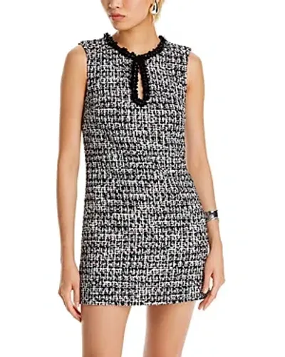 Self-portrait Boucle Embellished Mini Dress In Black